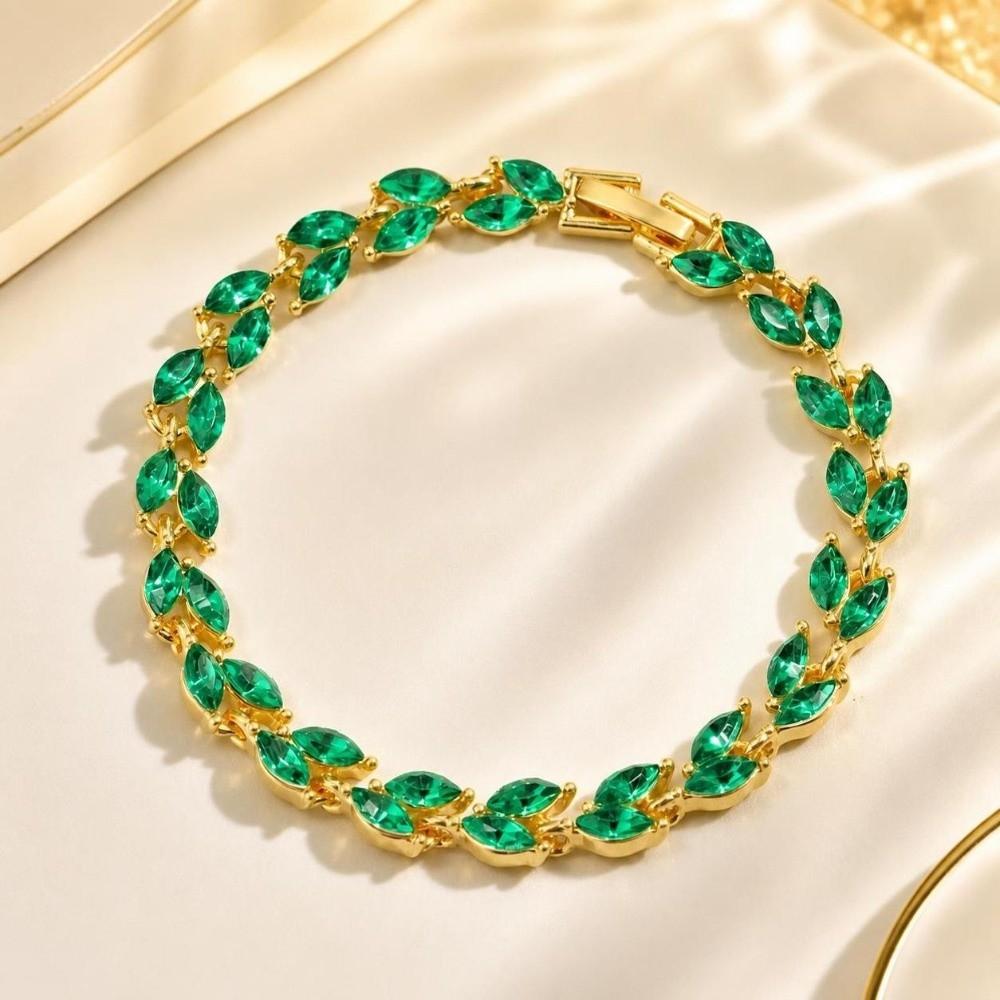 Adjustable Women Bracelet Colored Zircon Hand Jewelry Unique Chain Bracelet  Women