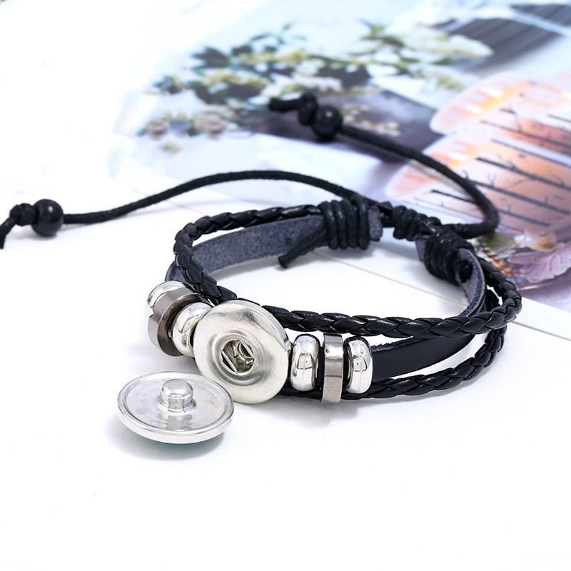 Zodiac Sign Leather Bracelets - European & American Multi-layer DIY Couple Bracelets