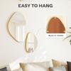 Set of 2 Pebble-Shaped Wall Mirror - Gold Tone