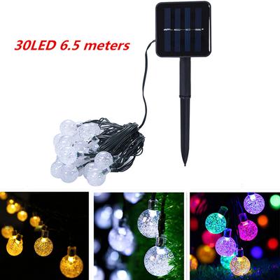 6.5M 30LED Solar-powered Bubble String Lights Night Light Garden Home Party Bar Decoration