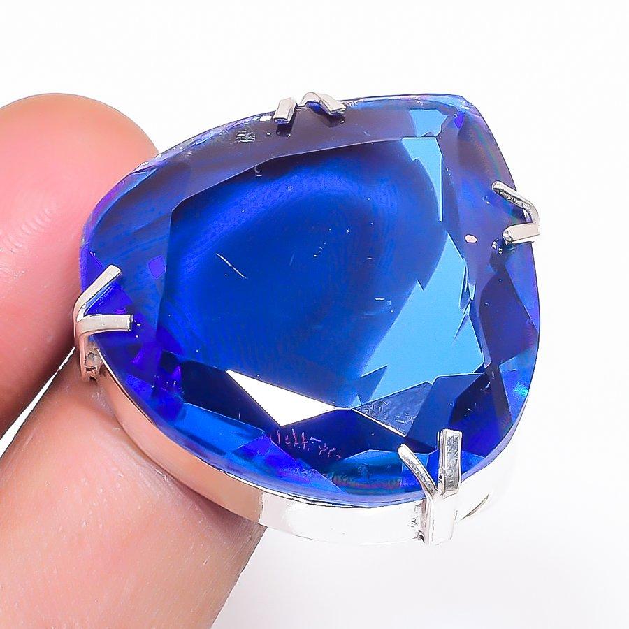 

Natural Swiss Blue Topaz Gemstone 925 Sterling Silver Jewelry Ring Size 8 b4s80