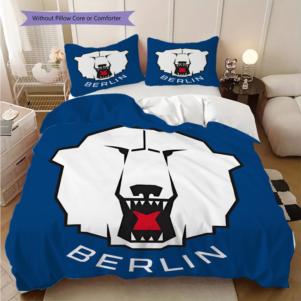 Eisbaren Berlin Mönster Sängkläder Täcke Set Örngott Kuddfodral Heminredning Födelsedagspresent (1 * påslakan + 2 * örngott, utan kärna)