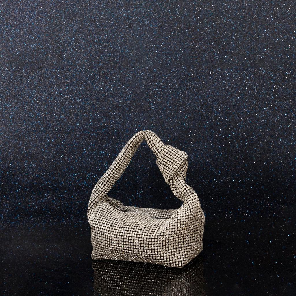 Full Diamond Bag for Women 2024 Summer New Fashion Rhinestone Bucket Bag Rhinestone Chain Bag Handheld Crossbody Small Bag