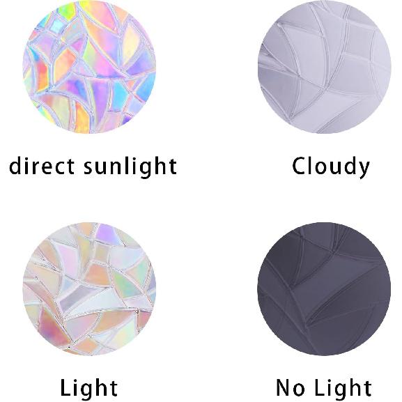 44 Pcs Window Clings Circles Stars Clouds Anti Collision Window Stickers Sun Catcher Stickers for Bird Strikes