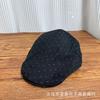 Spring new retro polka dot literary forward hat children show their faces small versatile literary painter hat beret