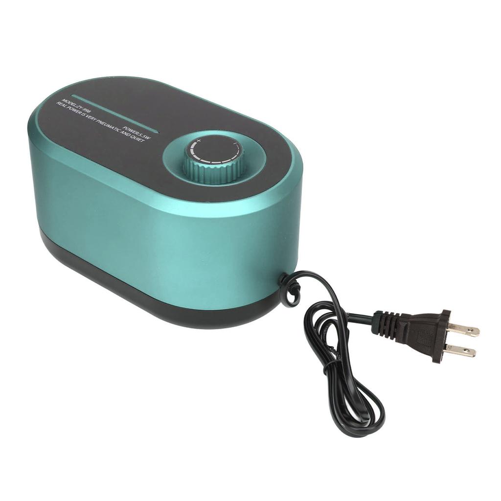 Sauerstoffpumpe für Aquarien mit zwei Ausgängen, leise, einstellbar, Luftpumpe für Aquarien mit Ausströmerstein, Luftschlauchprüfung