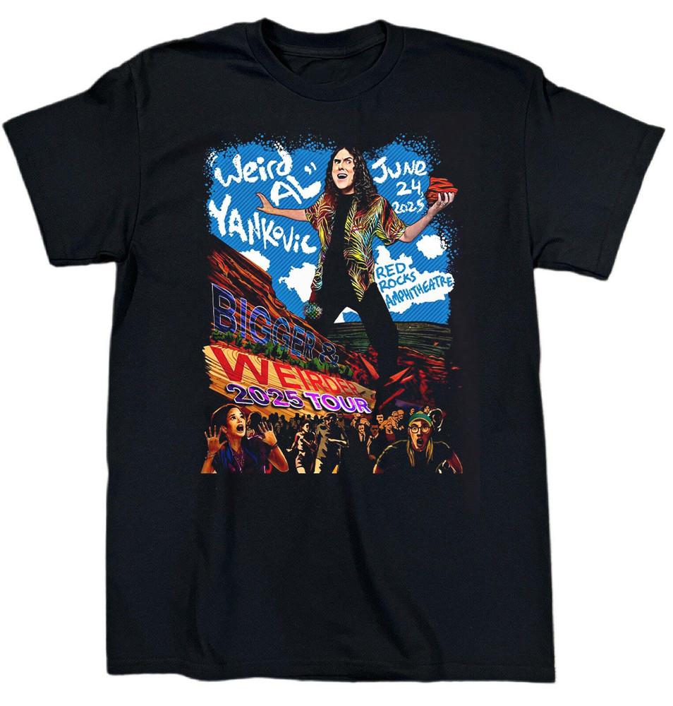 Weird Al Yankovic Bigger And Weirder Cotton Black All Size T Shirt TT223 Unisex T-Shirt XXXXL