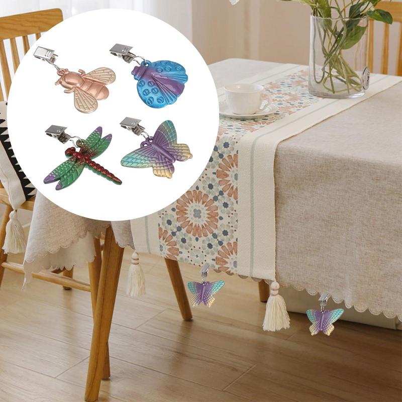 Alloy Tablecloth Weights 4X Decorative Painted Pendants Tablecloth Weights Zinc Alloy Weights For Indoor Outdoor Dining Table