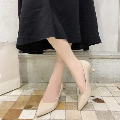 Fashion Ladies Summer Footwear Shoes for Women 2024 Office Pointed Toe Stilito with Medium Heels Fashion On Spring