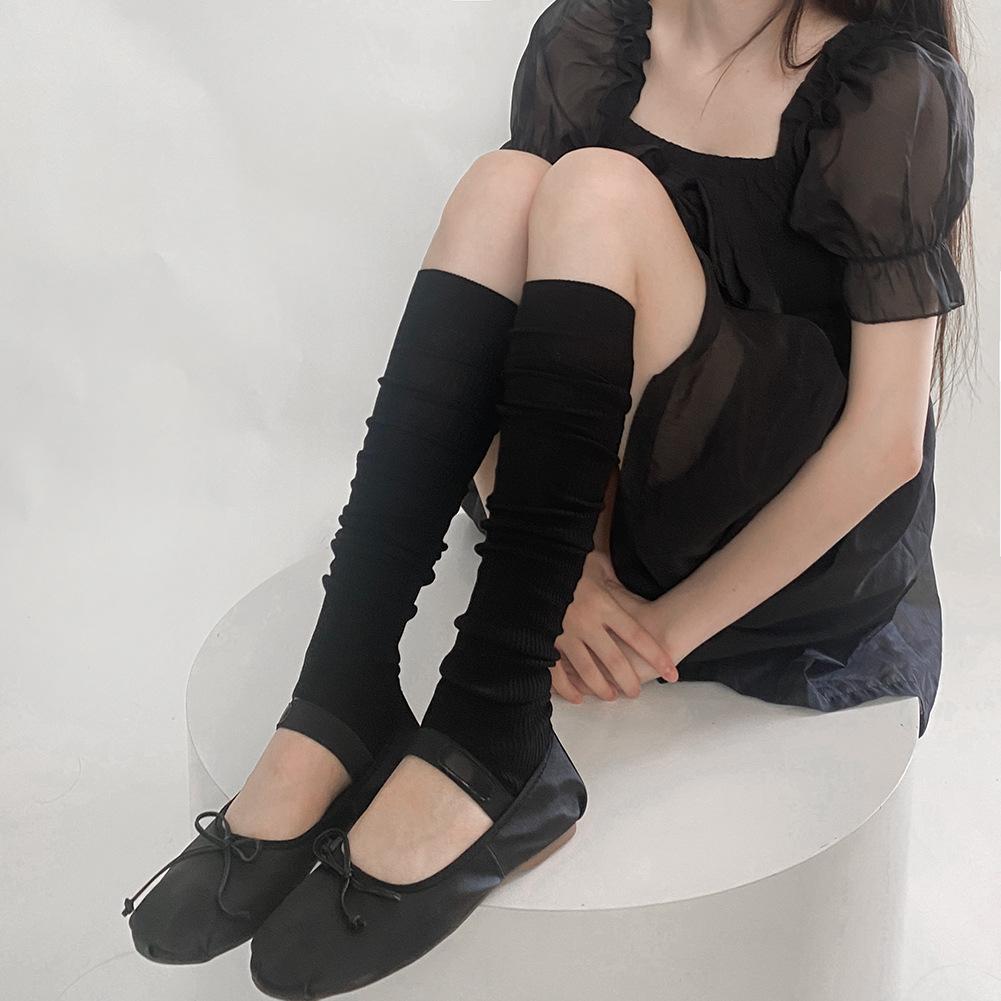 Soild Color Women Leg Warmers Summer Long Socks Women Stockings JK Lolita Girls Kawaii Cute Ruffle Socks Foot Cover Leg Warmers