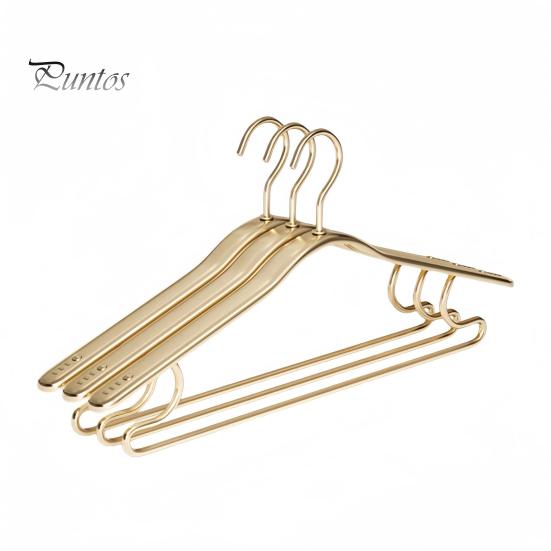 Curved Clothes Hanger Max Load Bearing Anti-rust Aluminum Alloy Windproof Smooth Strong Non-Slip Suit Coat Clothing Driying Rack Wardrobe Organizer