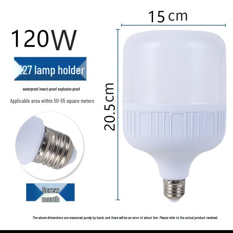 Super Bright T LED Bulb for Home - Energy-Saving, White Light, E27 Screw, B22 Bayonet