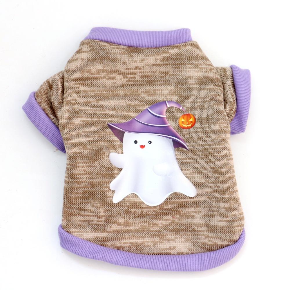 New  Dog Halloween Plush Sweater Costume, Pumpkin Model, Environment