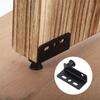 4Pcs Pivot Hinges Black Heavy Duty Concealed Shaft Door Hinges For Wood Door Furniture Cabinet Drawer Hardware