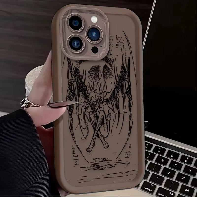 Retro Goddess Punk Angel Phone Case For iPhone 17 Air 16 e 15 14 13 12 11 Pro Max Plus Mini SE 2020 2022 Funda Coque