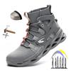 Men Indestructible Light Non Slip Security Shoes Safety Boots For Work Anti-smash Work Sneakers Steel Toe Safety Boots For Men