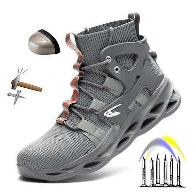 Men Indestructible Light Non Slip Security Shoes Safety Boots For Work Anti-smash Work Sneakers Steel Toe Safety Boots For Men
