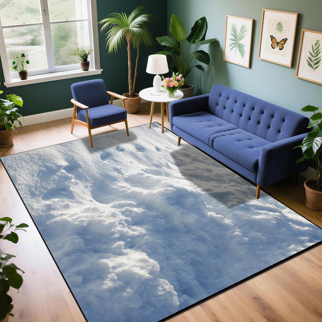Modern Natural Style Carpets Living Room Sofa Table Customizable Rugs Washable Indoor Entrance Antiskid Floor Mat Easy Cleaning