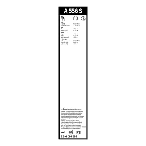 BOSCH (Bosch) Imported Car Flat Wiper Blade Aero Twin Car Models Only 600/400mm A556S