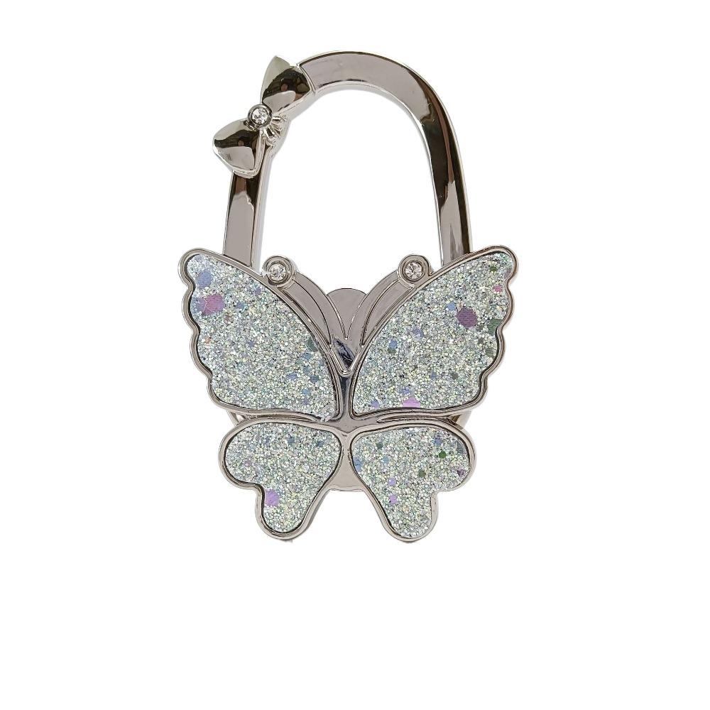 Fashion Butterfly Handbag Hook for Women Foldable Portable Purse Hook Creative Durable Bag Hanger for Table