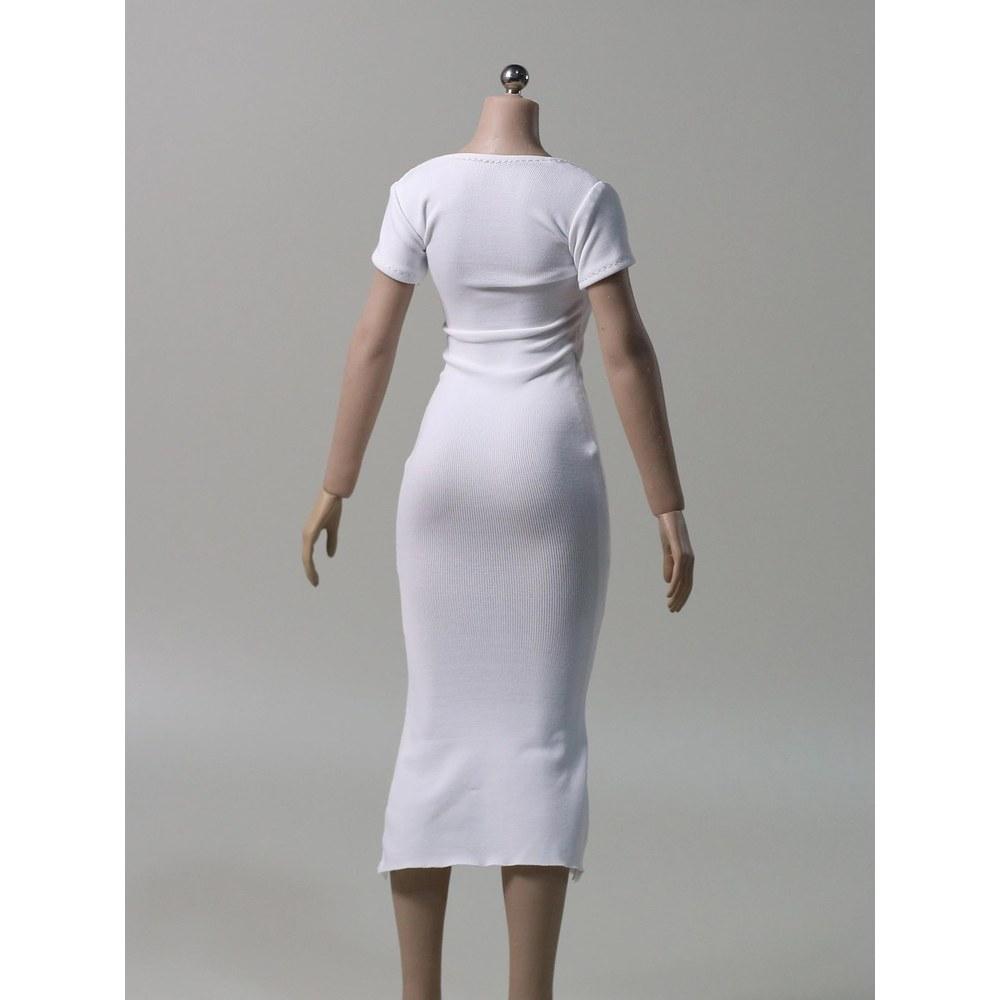 HAMRETHYPPZ 1/6 Female Costume Fish Tail Skirt Sexy Dress Long Skirt Party White (Body, Head, Shoes Not Included)