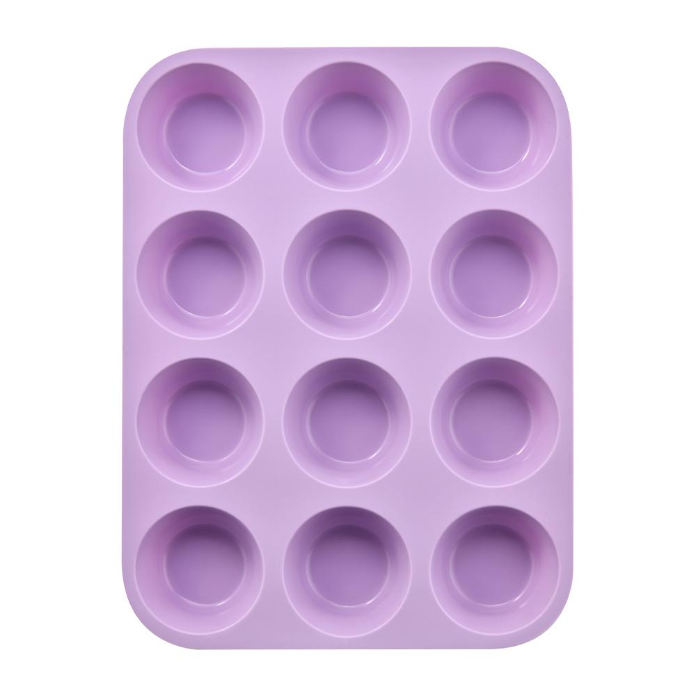 12 Holes Silicone Baking Mold for Baking 3D Bakeware Chocolate Round Sphere Mold Cupcake Pan Cake DIY Muffin Kitchen Tool