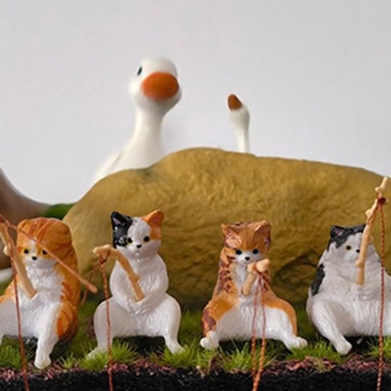 Aquarium Decoration Cartoon Cat Flower Decor Fish Tank - Australia