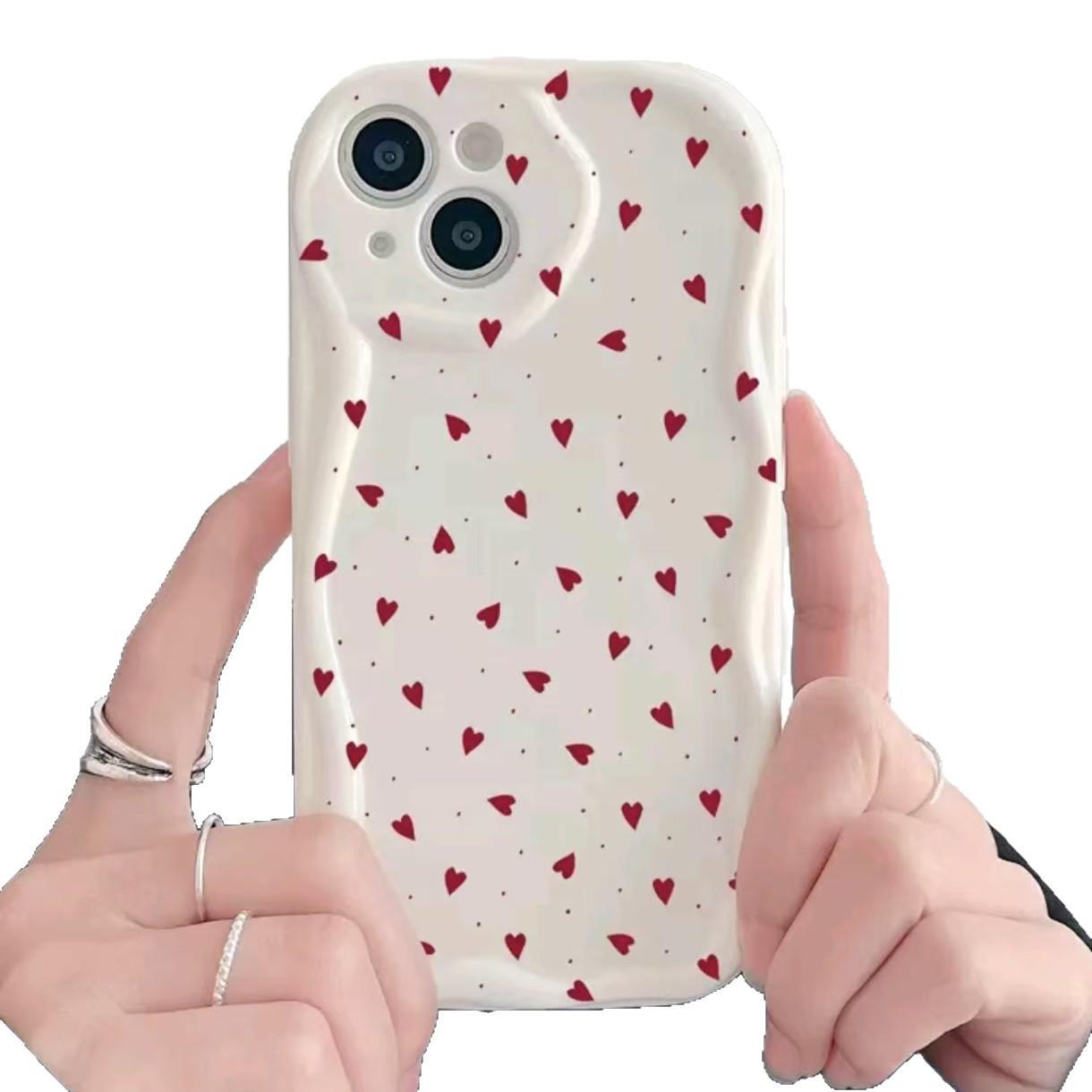 

Red Heart Full-Screen Phone Case for iPhone 17 Pro Max/16/15/14/13 Pro iPhone 14 Pro