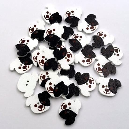50Pcs Painted Buttons Bright Color Beautiful Easy Clean Not Easily Break Craft Buttons for Clothing