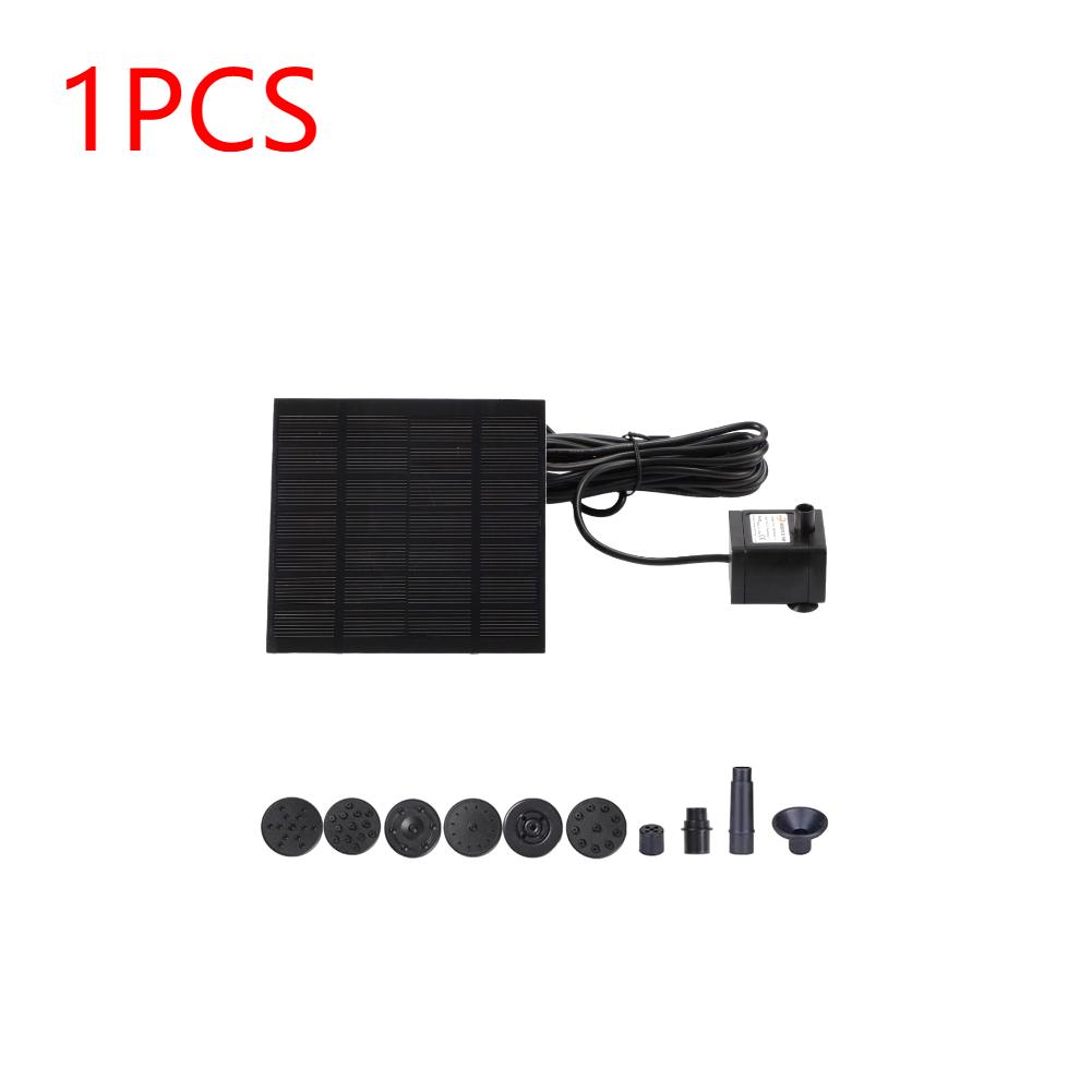 

1-2PCS Solar Powered Fountain Water Pump 200L/h 6 Nozzles Lift 110cm Solar Panel Pond Fountain Pump for Garden Water Feature