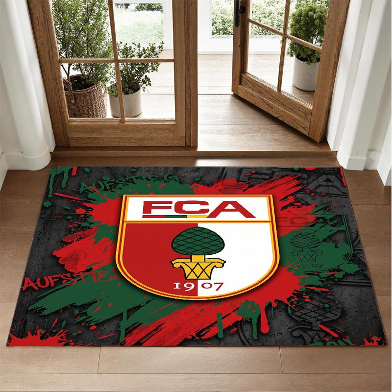 FC Augsburg FC Design Tappeto in Velluto di Cristallo Morbido Tappetino Decorativo per Ingresso Camera da Letto