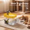 1.5L Cat Water Fountain Transparent Pet Auto Water Dispenser with Anti Slip Base Large Capacity Quiet Cat Water Feeder for Home