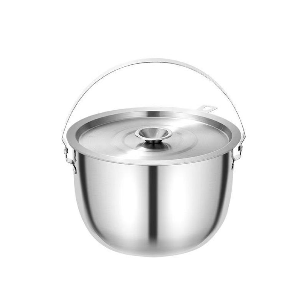 

316 Stainless Steel Lard Filter Pot with Filter Mesh Soup Pot Household Oil Strainer Tank Camping 2.0 L-Lard Pot