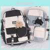 Large Capacity Ins Cool School Bag For Junior High School Boys Workwear Style Backpack For Girls Japanese Style