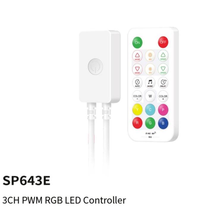 SP64XE Controller Kit for SPI Pixels or 5CH PWM LED Light Strip 2.4G Remote FCOB DIM RGB RGBW CCT WS2812B SK6812 Music BT 5V-24V