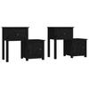 VidaXL Bedside Tables 2 Pcs Black 79.5x38x65.5 Cm Solid Pine Wood 814548