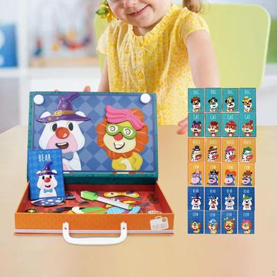 Krabička na puzzle pre deti Vzdelávacia hra Cestovanie Narodeniny Deň detí Vzor zvierat