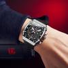 OLEVS Men's Watch Stylish Analog Quartz Men's Wristwatch Popular Sports Brand Black Silica Gel Belt Waterproof Watch Black Dial Silicone Wristwatch