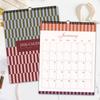 1 Stück 2026 Wandkalender, Abstraktes geometrisches Design, Morandi-Farbe, 12 wunderschöne Designs, Perfektes Geschenk für Geburtstag, Weihnachten, Neujahr