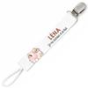 Planetee Pacifier Clip for Name LENA I Live On Love and Milk Cow | Pacifier Clip Baby Gift