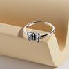 New Simple Personality Retro Distressed Small Butterfly Female 925 Sterling Silver Jewelry Temperament Opening Rings TYB445