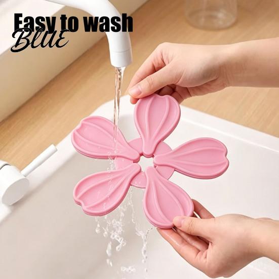 Durable Silicone Coaster Petal Shaped Coaster Heat Resistant Mat