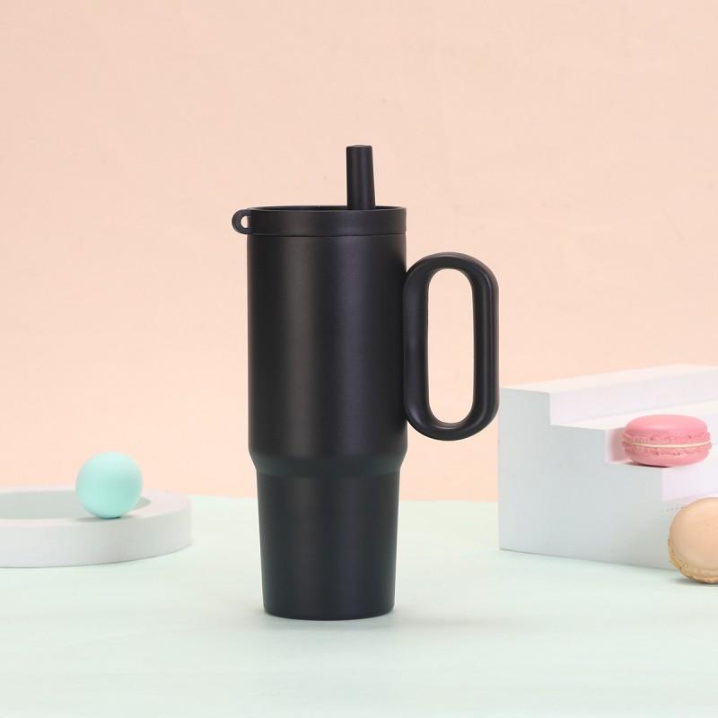 750ml Stainless Steel Insulated Tumbler With Handle Straw Tea Infuser Outdoor Travel Office Use