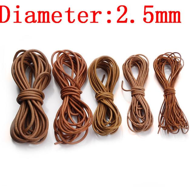 2-5m 2.5 3 4 mm Genuine Leather Cord String Rope for DIY Necklace Bracelet DIY Jewelry Making Accessories Jewelry Findings