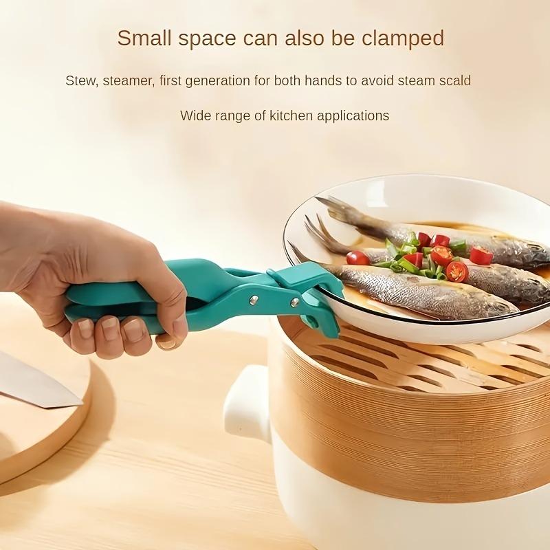 Silicone Tray Bowl Picker Dish Clamp Lifting Plate Clamp Hot Dish Non Slip Anti-scald Clip To Take Kitchen Utensils Gadgets