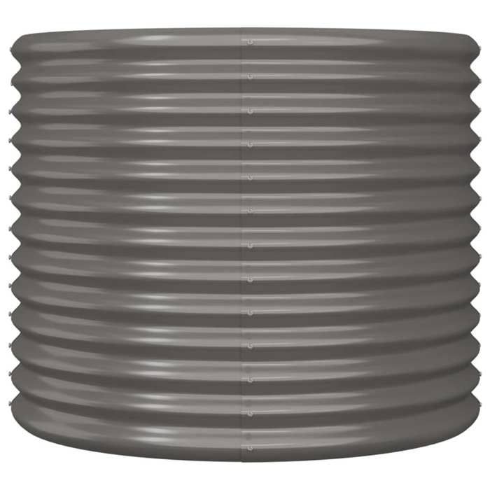 Jardinière de jardin - Maison Exclusive - Acier galvanisé - Ø80 cm - Gris