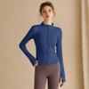 Sunscreen Clothes Skinny Yoga Clothes Women's Running Quick-Drying Clothes Long Sleeves Waist Cycling Sports Jacket Fitness Clothing Top
