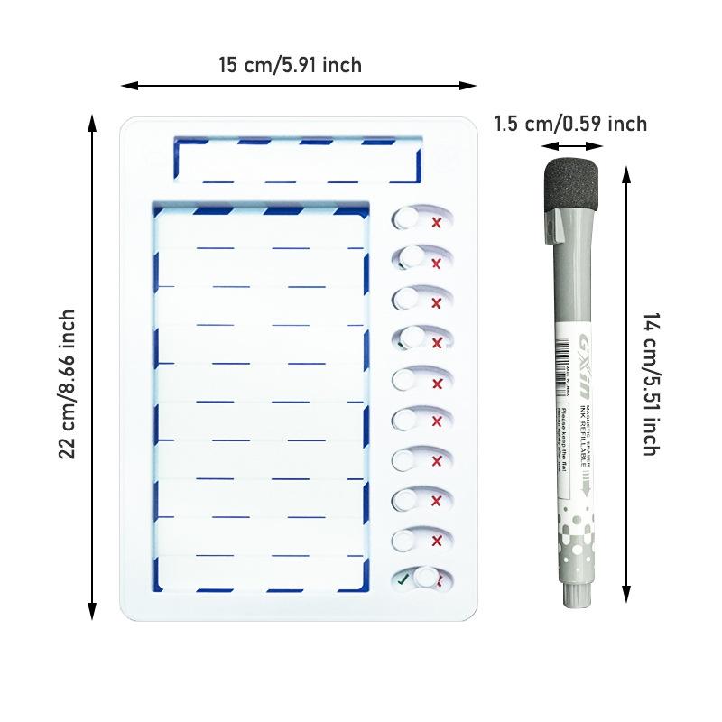 

1Pcs Children s Erasable Household Checklist Daily To-Do Planner List Board with Slider Home Safe Material Portable