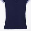 2025 Summer French Retro Color Block Polo Knit Shirt