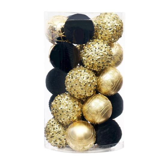 25 ks/sada vánočních koulí, třpytivých flitrů, zářivých barevných pěnových ozdob, vánočních dekorací na stromeček, párty potřeb